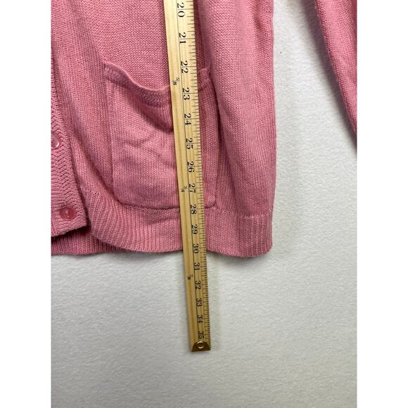 Vintage Jenny Pink Caridigan button down sweater with pockets size 1X - Picture 7 of 7